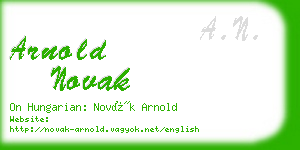 arnold novak business card